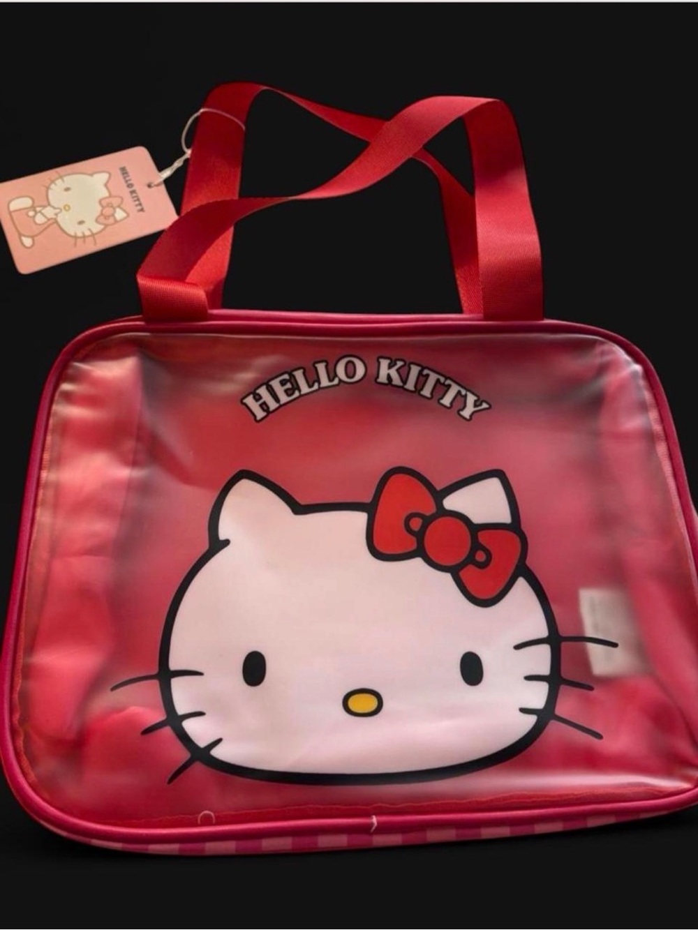 Sanrio Hello Kitty Red and White Clear Tote